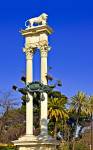 Stock photo of Monument to Colombus (Christopher Columbus) in Jardines de Murillo, Santa Cruz District, City of Sevilla (Seville), Province of Sevilla, Andalusia (Andalucia), Spain, Europe.