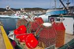 Crab pots Conche Harbour French Shore Northern Peninsula Newfoundland Canada