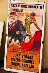 Bull fighting poster Granada Andalusia Spain