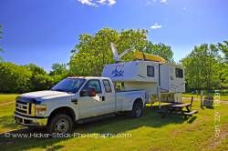 Camper at the Conestoga Campground City of Winnipeg Manitoba Canada