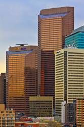 City Of Calgary Modern Geometric Commercial High Rise Buildings Alberta Canada 