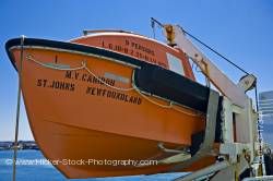 Life boat M/V Caribou ferry Port aux Basques Newfoundland North Sydney Nova Scotia Canada