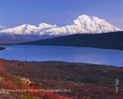 Mount McKinley Denali National Park Wonder Lake autumn Alaska
