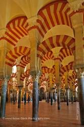 Naves of the Mezquita City of Cordoba Province of Cordoba Andalusia Spain