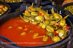 Olives market stall Plaza de la Corredera City of Cordoba Province of Cordoba Andalusia Spain Europe