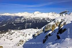 View From Roundhouse Lodge Whistler Mountain To Blackcomb Mountain Whistler British Columbia Canada
