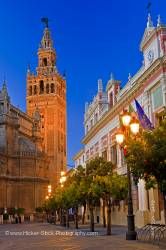 Seville Cathedral La Girlda Plaza del Triunfo Santa Cruz District City of Sevilla
