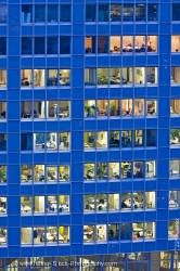 Skyscraper high rise office windows detail view