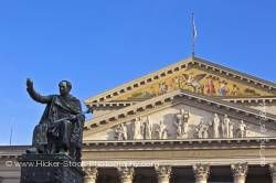 Statue monument King Maximilian 1st of Bavaria in Max-Joseph-Platz Nationaltheater Munchen