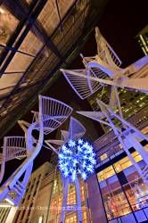 Sculpture trees light cluster Stephen Avenue Mall City of Calgary Alberta Canada