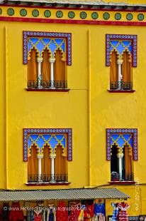 Stock photo of the facade of a building outside the walls of  the Mezquita (Cathedral-Mosque), City of Cordoba, UNESCO World Heritage Site, Province of Cordoba, Andalusia (Andalucia), Spain, Europe.