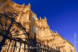Stock photo of the facade of the Cathedral of Guadix in the town of Guadix, Province of Granada, Andalusia (Andalucia), Spain, Europe.