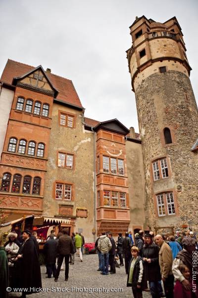 Stock photo of Medieval christmas market Castle Ronneburg Germany