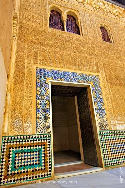 Stock photo of Chamber of Comares facade The Royal House La Alhambra City of Granada Andalusia Spain