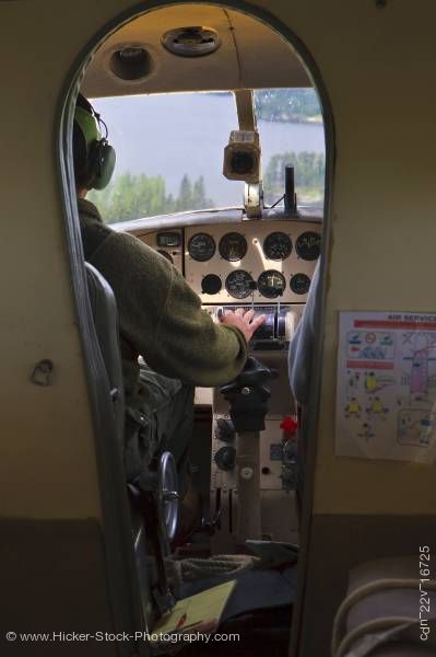 Stock photo of Cockpit de Havilland DHC-3 Otter Aircraft Red Lake Ontario Canada