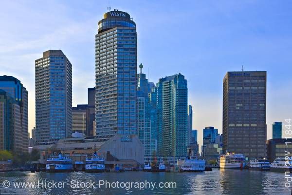 Stock photo of Ferry Terminal and skyline of Toronto Lake Ontario