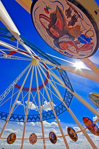 Stock photo of Saamis Tee pee the worlds largest tee pee in the city of Medicine Hat Alberta Canada