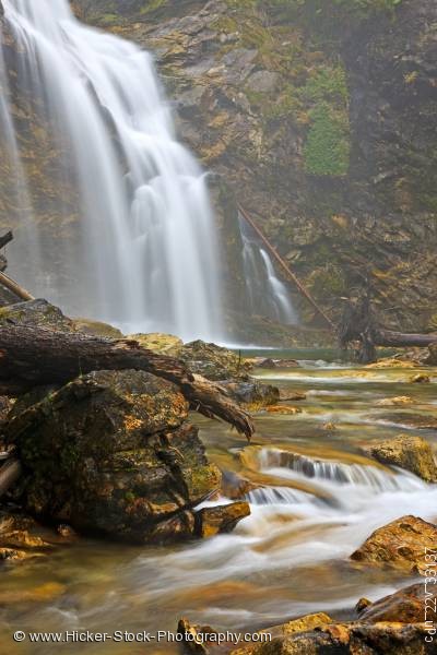 Stock photo of Scenic nature waterfall Monashee Provincial Park Okanagan British Columbia Canada