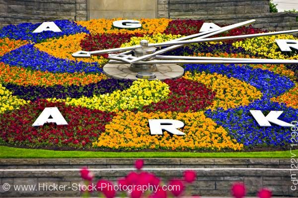Stock photo of Niagara Parks Floral Clock along Niagara River Parkway Queenston Ontario Canada