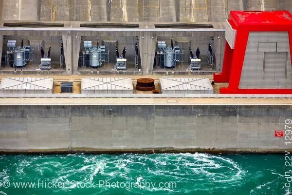 Stock photo of Robert Moses Niagara Power Plant in Niagara River Niagara Falls state of New York United States