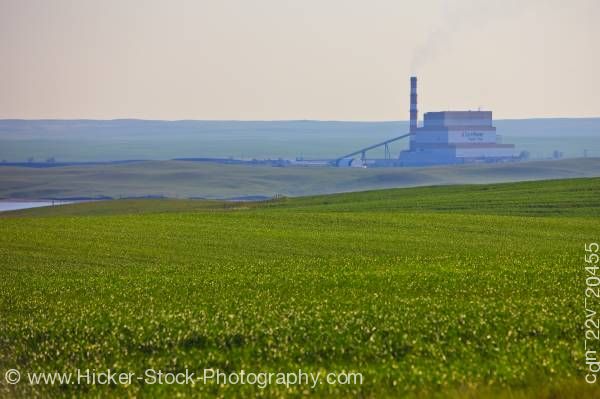 Stock photo of Poplar River Power Station Southern Saskatchewan Canada