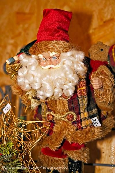 Stock photo of Santa Claus ornament Christmas Market Hexenagger Castle Hexenagger Bavaria Germany