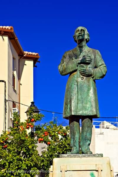 Stock photo of Statue in Plaza San Juan in district of San Juan City of Jaen Province of Jaen Andalusia Spain